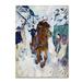 Vault W Artwork 'Galloping Horse' by Edvard Munch Print on Wrapped Canvas in Green | 19 H x 14 W x 2 D in | Wayfair AA01013-C1419GG