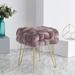 Everly Quinn Fleming 15" Velvet Tufted Square Cocktail Ottoman Velvet in Pink | 18 H x 15 W x 15 D in | Wayfair 53B69C390D12420D8FDB95C82351CE80