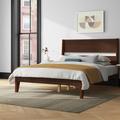 Mercury Row® Brummitt Queen Solid Wood Platform Bed Wood in Brown | 48 H x 64 W x 84 D in | Wayfair DBDCBF0D28E448068DC857BB444151EA