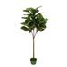 Primrue Artificial Fiddle leaf fig Tree in Planter Polyester/Plastic | 50 H x 22 W x 22 D in | Wayfair 65A39FF8745E4DDBAFBA2EB470C62ACA