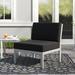 Sol 72 Outdoor™ Mckinnon Patio Chair w/ Cushions, Polyester in Gray/Blue | 34.75 H x 29.5 W x 32 D in | Wayfair 6933E24FE28E473790339DDE4D12A554