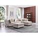 White Sectional - Glory Furniture Athens Atlantis Reversible Sectional Faux Leather/Leather | 34 H x 111 W x 78 D in | Wayfair G631B-SC