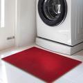 White 27 x 0.2 in Kitchen Mat - Ottomanson Machine Washable Non-Slip Solid Red Kitchen Mat, Rubber | 27 W x 0.2 D in | Wayfair OTH8400-2X3