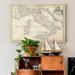 World Menagerie 'Map of Italy' - Painting Print on Canvas Canvas, Solid Wood in Gray/White | 12 H x 8 W x 1 D in | Wayfair