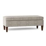 Red Barrel Studio® Congaree Upholstered Flip Top Storage Bench Linen/Performance Fabric/Polyester/Cotton | 18 H x 48 W x 21 D in | Wayfair