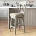 Three Posts™ Fortville Swivel Bar & Counter Stool Wood/Upholstered in White | 47.24 H x 21.3 W x 21.65 D in | Wayfair