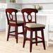 Three Posts™ Fortville Swivel Bar & Counter Stool Wood/Upholstered in White | 47.24 H x 21.3 W x 21.65 D in | Wayfair