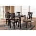 Red Barrel Studio® Gimora 5 - Piece Dining Set Wood/Upholstered in Brown | 29.13 H in | Wayfair 78FD9F676741471FA6A8EB5E9359368A