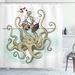 Zoomie Kids Silvia Pirate Ship Greek Myth Single Shower Curtain Polyester | 75 H x 69 W in | Wayfair ZMIE2977 39391833