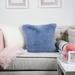 Everly Quinn Kimmel Square Pillow Cover & Insert Faux Fur/Polyester/Polyfill in Blue | 20 H x 20 W x 5 D in | Wayfair
