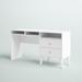 Mercury Row® Alyssa Desk Wood in White | 29.5 H x 55 W x 18 D in | Wayfair AF8F3DFF973947199E931F63D60EDB3E