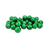Northlight Seasonal 32ct Xmas Shatterproof Shiny Christmas Ball Ornaments Plastic in Green | 3.25 H x 3.25 W x 3.25 D in | Wayfair 32275412
