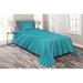 East Urban Home Teal Microfiber Modern & Contemporary Coverlet Set Microfiber in Blue/Green | Twin Bedspread + 1 Sham | Wayfair