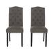 Canora Grey Madison Avenue Tufted Parsons Chair Wood/Upholstered/Fabric in Gray | Wayfair F25BDB2C1B0747F285838A1BA4C75833