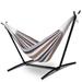 Bayou Breeze Doris Metal Hammock Stand Metal in Red/Green/Blue | 40 H x 108 W x 36 D in | Wayfair 21AA8B84495E4B53978F7A2B340BFB0D