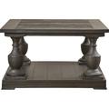 Birch Lane™ Rollinghill Floor Shelf Coffee Table w/ Storage Wood in Black | 19 H x 34 W x 34 D in | Wayfair 1655D69CBAE84E7D8122EC1CCDE597B0