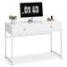 Everly Quinn Jahnke Desk Wood/Metal in White | 30.31 H x 47.24 W x 21.65 D in | Wayfair 3478CD6423E141EAA80392BF74CD5A02