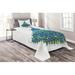 East Urban Home Peacock Turquoise Microfiber Eclectic Coverlet/Bedspread Set Microfiber in Blue | Twin Bedspread + 1 Sham | Wayfair