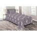 East Urban Home Flower Dark Petrol Microfiber Farmhouse/Country Coverlet/Bedspread Set Microfiber in Blue | Twin Bedspread + 1 Sham | Wayfair