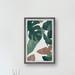 Bayou Breeze Flourishing Leaves by Parvez Taj - Picture Frame Painting Print on Paper in Brown/Green/White | 12 H x 8 W x 1.5 D in | Wayfair