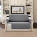 Rebrilliant Reversible Box Cushion Loveseat Slipcover in Gray | 75 H x 88 W x 1 D in | Wayfair 5548AAF0DF0646058617C0AED7631793