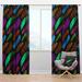 Design Art Mid-Century Paint Mark Geometric Semi-Sheer Thermal Rod Pocket Single Curtain Panel Polyester/Linen | 63 H in | Wayfair CTN19235-52-63