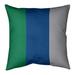 ArtVerse Vancouver Hockey Striped Pillow Polyester/Polyfill/Cotton Blend in Gray/Green/Blue | 18 H x 18 W x 3 D in | Wayfair NHS221-SLGSPCT