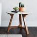 Mercury Row® Castello 3 Legs Coffee Table Wood in Brown | 17.75 H x 31.5 W x 31.5 D in | Wayfair 34348BD27CE04472A2455FBA271CD54F