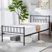 Latitude Run® Dorando Twin Platform Bed, Metal in Black | 35 H x 39 W x 77 D in | Wayfair 433908AD13B4426089A1629AEF886232