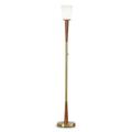 Corrigan Studio® Shirey 72" Torchiere Floor Lamp Metal/Solid Wood in Yellow | 72 H x 11 W x 11 D in | Wayfair DE1E0A8AD03F44DD9DA3AAF1449F35EC