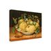 Charlton Home® 'Still Life w/ Bowl of Citrons' by Garzoni - Wrapped Canvas Print Canvas in Green/Yellow | 18 H x 24 W x 2 D in | Wayfair