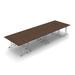Inbox Zero 14 Person Conference Meeting Tables Complete Tables Set Wood/Metal in Brown | 30 H x 180 W x 60 D in | Wayfair