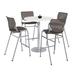 KFI Studios Mode- KOOL Sets 42" L Round Manufactured Wood Breakroom Table & Chair Set Metal in White | 41 H in | Wayfair