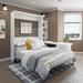 Hokku Designs Korte Queen Solid Wood Murphy Desk & Return Bed Metal in White/Brown | Wayfair D6E909AC962E4BC48055164921C104D7