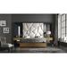 Orren Ellis Tufted Solid Wood & Standard Bed Wood & /Upholstered/Faux leather in Brown | 79 H x 80 W x 84 D in | Wayfair