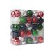 The Holiday Aisle® 50 Piece Christmas Ball Ornament Set Plastic in Red/Green/Black | 11.46 H x 11.4 W x 11.4 D in | Wayfair