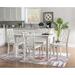 Gracie Oaks Gapland 5 Piece 48" Solid Wood Lattice Back Dining Set Wood in White | Wayfair 928A2E44A5314D16B00ACD92946B1991