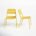 AllModern Audra Stacking Patio Dining Side Chair in Yellow | 32.25 H x 22.25 W x 23 D in | Wayfair 070FFCA3D6F24409B6B65863E069A055