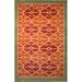 Orange/Red 60 x 0.38 in Area Rug - Foundry Select Bernie Geometric Handwoven Wool Red/Orange Area Rug Wool | 60 W x 0.38 D in | Wayfair
