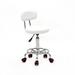 Inbox Zero Salon Height Adjustable Lab Stool Metal/Fabric in Pink/White | 12.99 H x 12.99 W x 34.25 D in | Wayfair 0B797F18AC64478991C237CB55F630D9