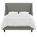 Mercury Row® Bernadine Upholstered Low Profile Standard Bed Polyester in Black | 56 H x 83 W x 85 D in | Wayfair CA516FF061CD475D819F8B2E90E234D2