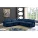 Blue Sectional - Latitude Run® Atis 105" Wide Velvet Symmetrical Modular Corner Sectional Velvet | 32 H x 105 W x 105 D in | Wayfair