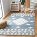 White 36 x 0.51 in Indoor Area Rug - Dakota Fields Southwestern Handmade Tufted Wool Navy Area Rug Wool/Cotton | 36 W x 0.51 D in | Wayfair