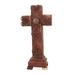 Fleur De Lis Living Woodacre Pedestal Cross Metal in Red | 23 H x 12 W x 8 D in | Wayfair D60DBEEFC2464CA7873D9EA58ECB85E8