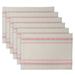 August Grove® Sykora French Stripe Kitchen 6 Piece Cotton Placemat Set Cotton in Red | 13 W in | Wayfair 695F0FA8D6044594B95C1DCEDA8E3231