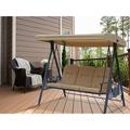 Arlmont & Co. Herbert 3 Person Outdoor Duluxe w/ Thick Comfortable Cushion, Waterproof Winter/Rain Cover Porch Swing w/ Stand | Wayfair