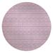Corrigan Studio® Pendaray Low Pile Carpet Straight Round Chair Mat in Pink/Indigo | 0.08 H x 60 W x 60 D in | Wayfair