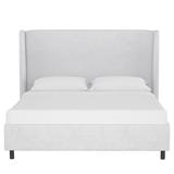 Joss & Main Tilly Upholstered Low Profile Platform Bed Upholstered, Wood in White | 47 H x 77 W x 89 D in | Wayfair