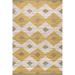 White 60 x 36 x 0.35 in Area Rug - Foundry Select Geometric Hand Braided Jute//Brown Area Rug /Jute & Sisal | 60 H x 36 W x 0.35 D in | Wayfair