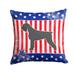 Trinx Patriotic Square Solid Indoor/Outdoor Throw Pillow Polyester/Polyfill blend | 14 H x 14 W x 3 D in | Wayfair 54370D0C35724C56BECDE0B57ABA6A63